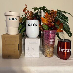 NEW 4 Tumblers-UKG (Bamboo) is 14oz and the others are 12oz and 20oz